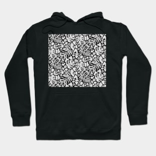 Matisse Black and White Tropical Leaves Hoodie